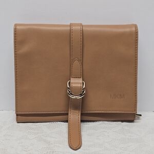 Mark & Graham Genuine Leather Electronics Charger Travel Organizer Camel